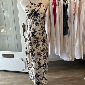 TIE BACK SATIN MAXI DRESS.